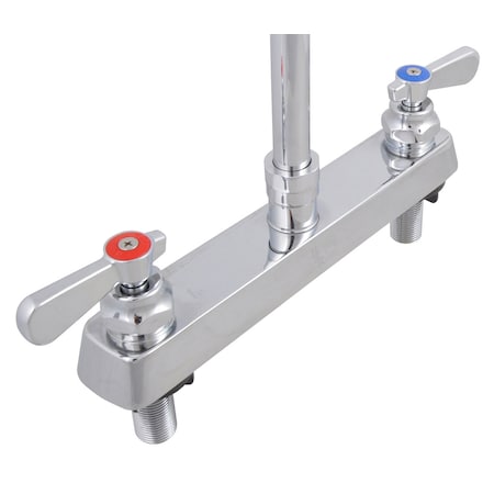 Bk Resources Optiflow Solid Body Faucet, Body OnlyW/Out Spout, 8"O.C. Deck Mount BKF-8DM-XX-G